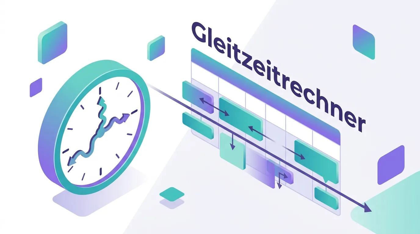 Gleitzeitrechner mit Tagessaldo und Überstundenkonto