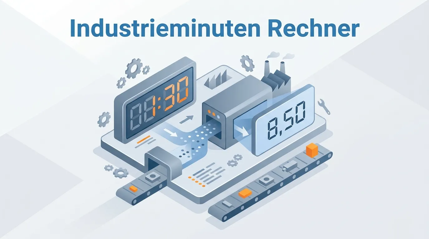 Industrieminuten Rechner und Umrechnung
