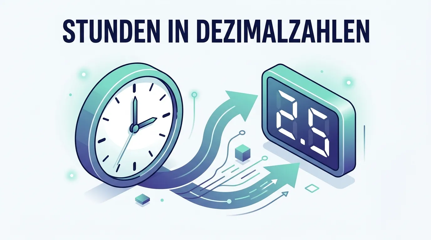 Stunden in Dezimalzahlen umrechnen